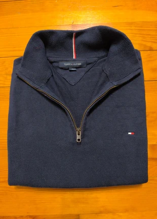 Pull Tommy Hilfiger - 1/4 Zip Half Zip - Col camionneur - Marine - Taille XL, marque: Tommy Hilfiger, état: Très bon état, taille: XL, 39,99 €, 42,69 € Protection acheteurs incluse