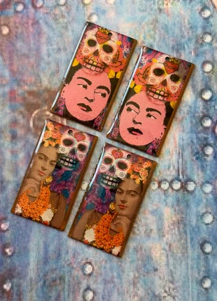 Lot de 4 pendentifs de créateur dos cuivre portrait Frida Kahlo S01, marque: Frida Kahlo, état: Très bon état, 14,00 €, 15,40 € Protection acheteurs (Pro) incluse