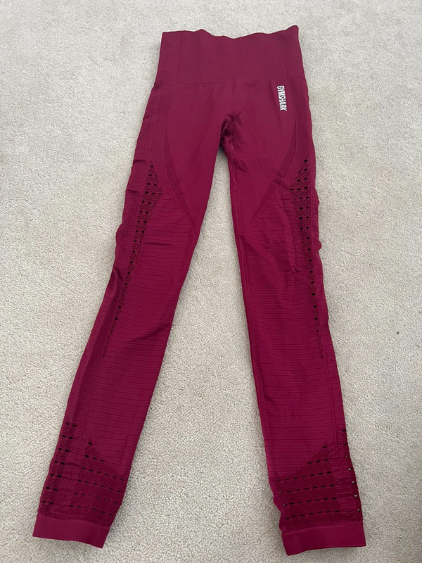Gymshark energy seamless leggings - burgundy/red