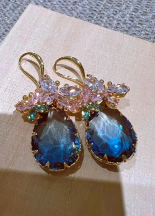 80% off | 18K gold plated high quality crystal good fortune earring from Japan, brand: Design and Made in Japan, condition: Very good, £16.00, £17.50 includes Buyer Protection