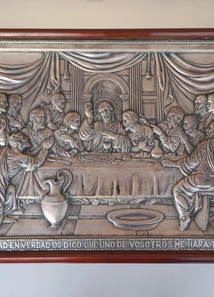Relieve antiguo Última Cena metal y madera, marca: "Ultima cena", estado: Muy bueno, 49,95 €, 53,15 € Protección al comprador incluida