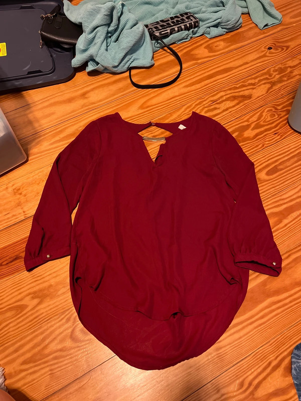 Burgundy blouse 1