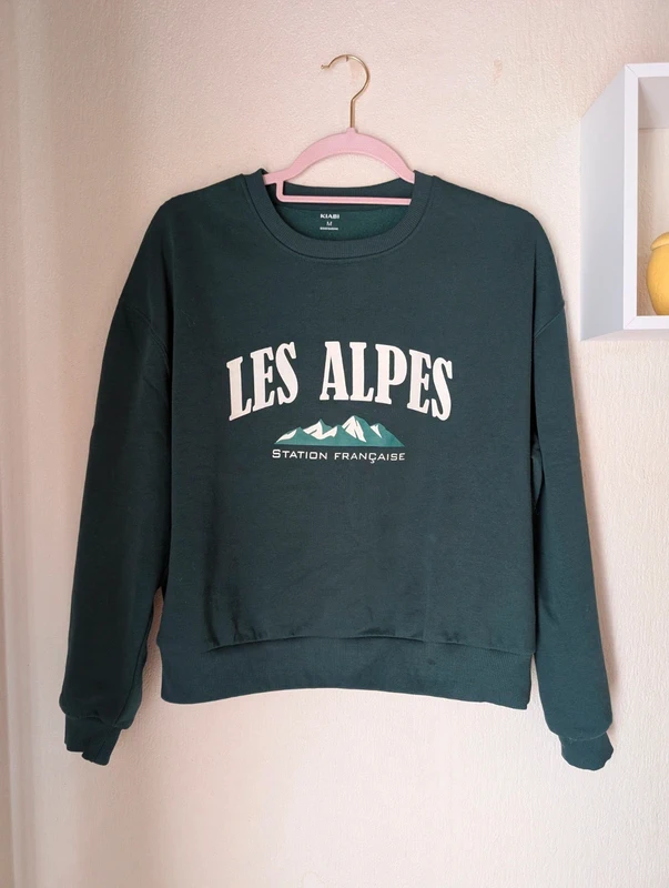 🌄 Sweat inscriptions "les Alpes" Kiabi - M - photo numéro 3