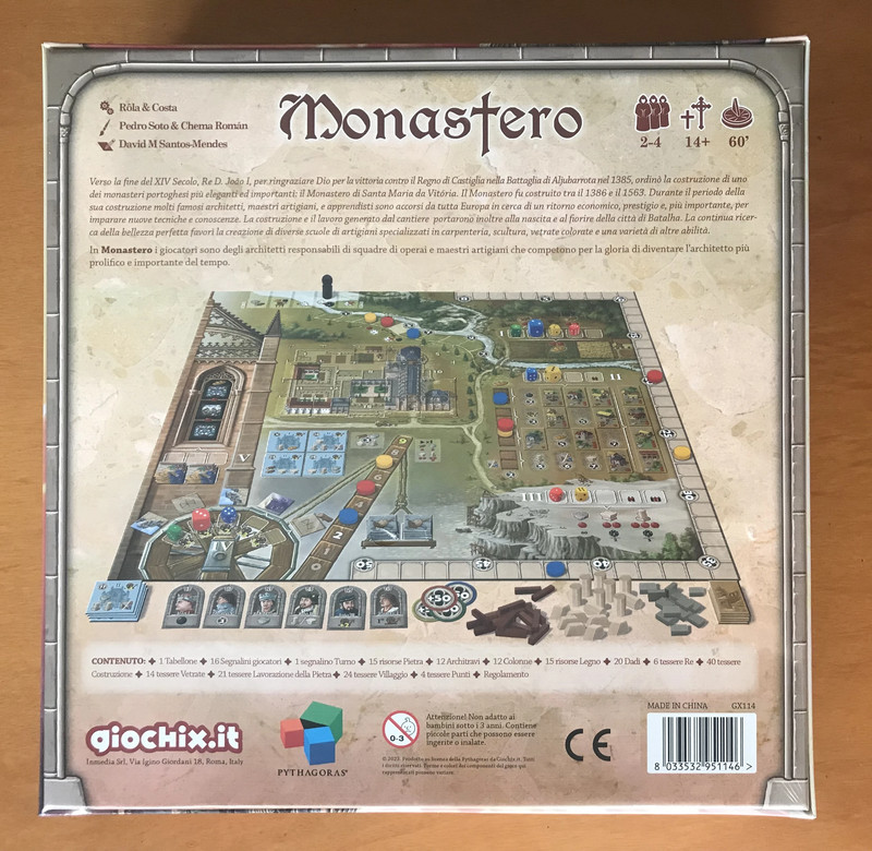 Monastero - Gioco da tavolo in Italiano - Nuono Sigillato - 2023 2