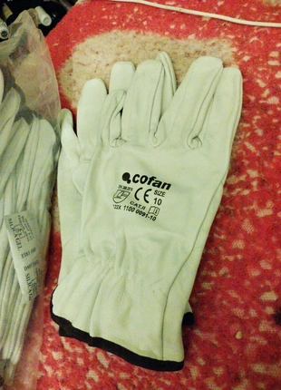 Luva, Palma/Dedos Em Pele, marca: Cofan, estado: Novo com etiquetas, tamanho: 10, €20.00, €21.70 inclui Proteção do Comprador