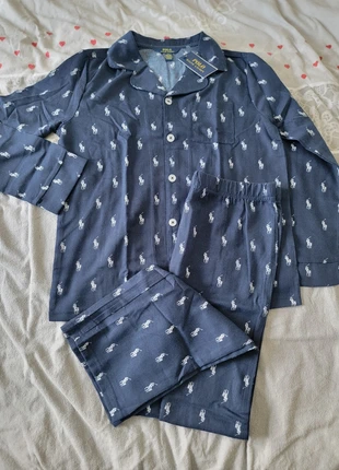 Ralph Lauren 🐎 Ensemble de pyjama - Bleu marine / Blanc (T: XS/ 12-13 ans), marca: Ralph Lauren, estado: Nuevo con etiquetas, tamaño: XS, 64,00 €, 67,90 € Protección al comprador incluida