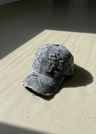 Casquette en jean gris – effet destroy vintage, condition: Very good, size: One size, €24.99, €26.94 includes Buyer Protection