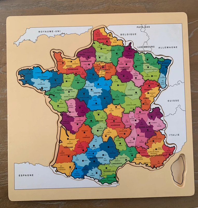 Puzzle de France, Puzzle en Bois