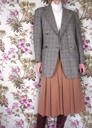 blazer vintage croisé oversize carreaux  en laine, brand: Vintage Dressing, condition: Very good, size: XL / 42 / 14, €42.00, €44.80 includes Buyer Protection Pro