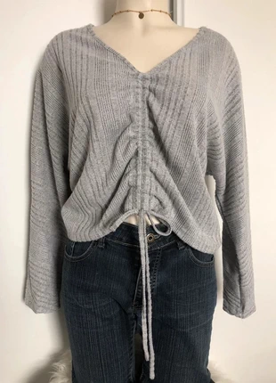 Crop top manches longues gris – Shein, brand: Shein, condition: Very good, size: L / 40 / 12, €9.00, €10.15 includes Buyer Protection