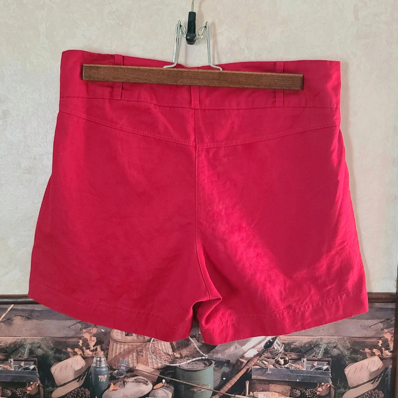 Vintage red 70s shorts handmade 4