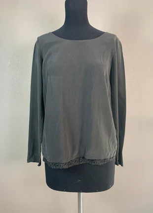 Blouse noire Sézane en soie, coupe droite et manches longues. Taille 36, brand: Sézane, condition: Very good, size: S / 36 / 8, €25.00, €26.95 includes Buyer Protection Pro