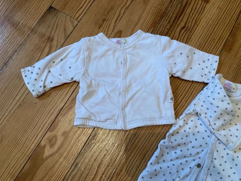 Pyjama et veste de naissance étoiles - photo numéro 3