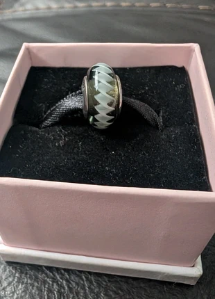 Olive Green Glass Murano Charm, brand: Pandora, condition: Very good, £17.00, £18.55 includes Buyer Protection