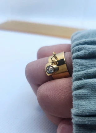 🪻Bague breloque strass coeur acier inoxydable🪻, marca: rosasbijoux, estado: Muito bom, tamanho: Ajustável, €6.00, €7.00 inclui Proteção do Comprador Pro