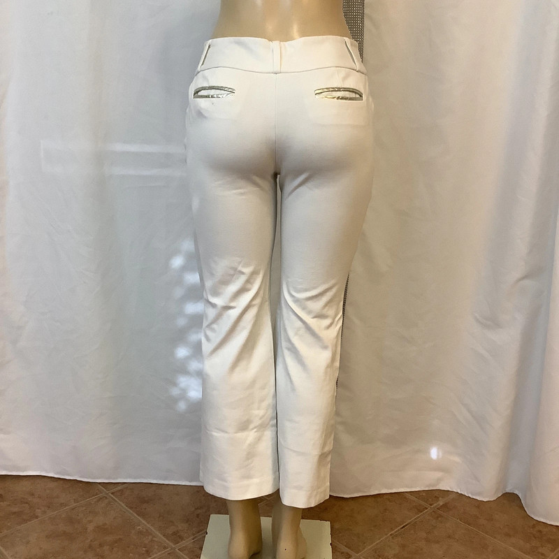 Alfani Petite, Cream, Stretchy, Dress Pants. Wide Leg 4