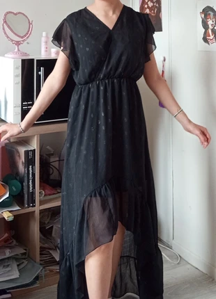 Robe soirée longue noir et doré, brand: Papillonne, condition: Good, size: L / 40 / 12, €4.00, €4.90 includes Buyer Protection