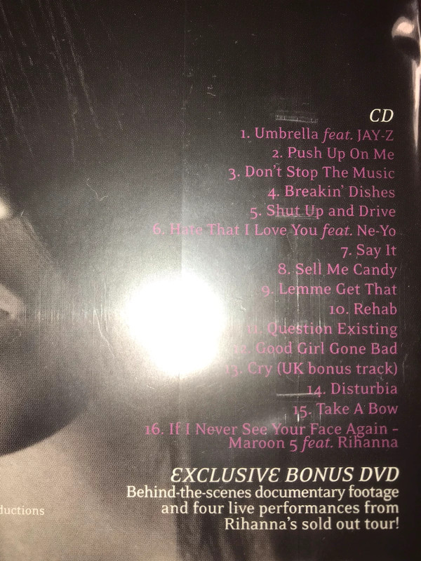 Rihanna Good Girl Gone Bad UK Special Edition CD+DVD