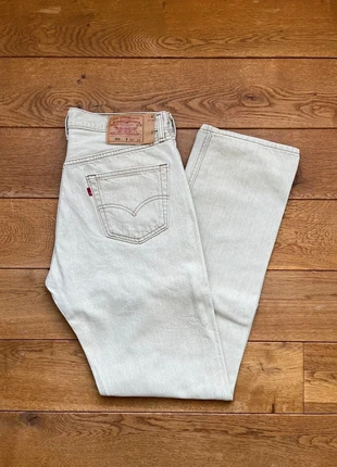 Jean levi's 501 made in USA vintage beige coupe droite 1990's- Taille 36x34, brand: Levi's, condition: Very good, size: W36, €45.00, €47.95 includes Buyer Protection