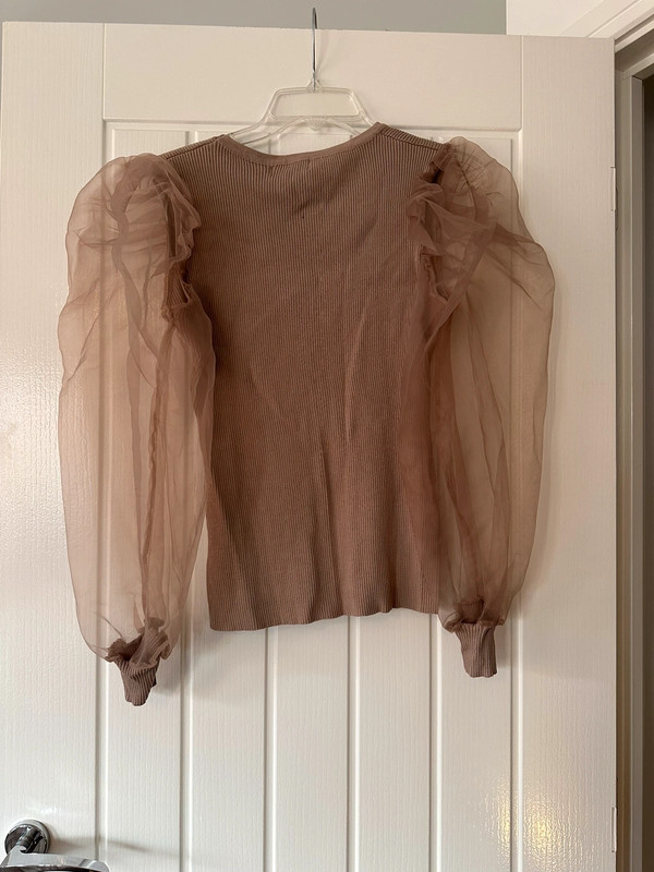 Puff sheer sleeve top - New with tags  3