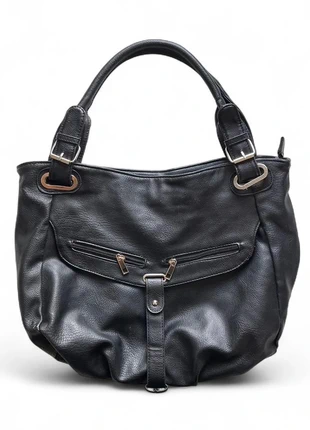 Black leather shoulder bag with silver hardware, condition: Very good, £28.00, £30.10 includes Buyer Protection