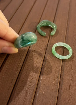 Lot de 3 bagues en résine vert, zustand: Neu, größe: Größenverstellbar, 6,50 €, 7,53 € inklusive Vinted-Käuferschutz