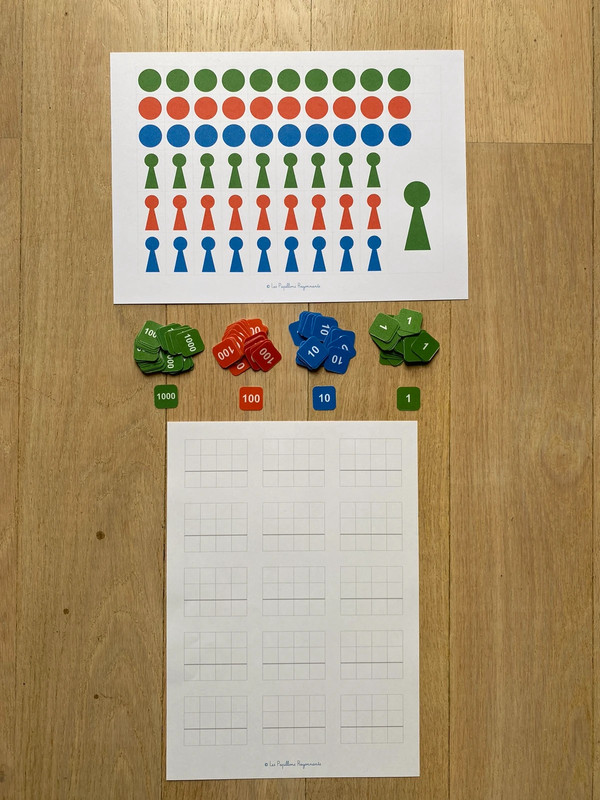 Les timbres Montessori - Pour pratiquer addition, soustraction