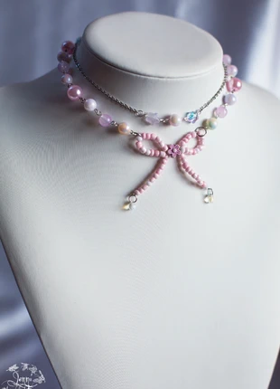 Pink coquette bow necklace, marca: COQUETTE, estado: Nuevo sin etiquetas, 20,00 €, 21,70 € Protección al comprador incluida