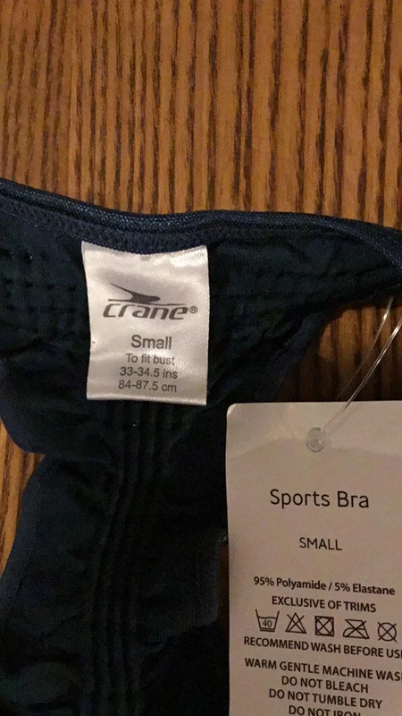 Crane sports bra S dark green new with tags