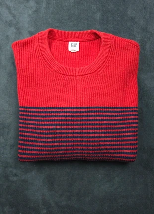 Pull GAP - 10% Laine - Rouge rayé bleu - Taille M, marque: GAP, état: Très bon état, taille: M, 6,00 €, 7,00 € Protection acheteurs incluse