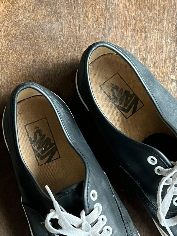 Black Leather Lux Authentic Vans Size 10 Vinted