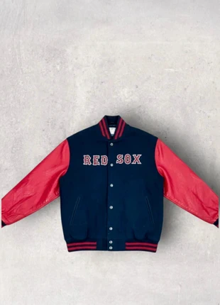 Veste Teddy cuir varsity Red Sox G-III Vintage Y2K L – Très bon état, marque: Genuine Merchandise, état: Très bon état, taille: L, 50,00 €, 53,20 € Protection acheteurs incluse