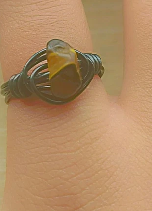 Tijgeroog ring, staat: Nieuw zonder prijskaartje, maat: Aanpasbaar, € 5,00, € 5,95 inclusief Kopersbescherming