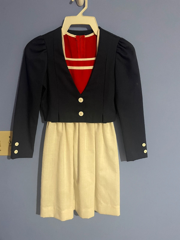 Vintage girls 2 pc sailor dress 4