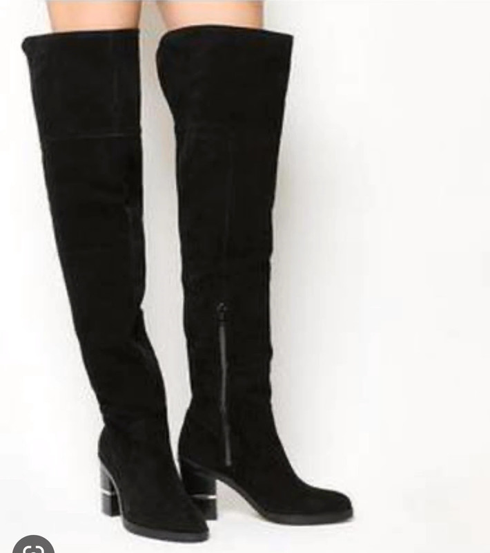 Office black sale knee high boots