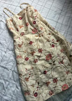 Cream vintage autumn embroidered dress, brand: Vintage Dressing, condition: Very good, size: S / 8, £17.00, £18.55 includes Buyer Protection