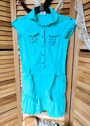 Robe d'été turquoise 100% coton fille taille 10ans 🎈🎈, marca: Coton, estado: Muito bom, tamanho: 10 anos / 140 cm, €6.50, €7.53 inclui Proteção do Comprador Pro