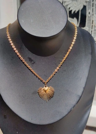 Collier chaine à maille soleil et pendentif cœur scintillant sacré, ex-voto - Acier inoxydable, brand: ZAG, condition: Very good, €12.00, €13.30 includes Buyer Protection Pro