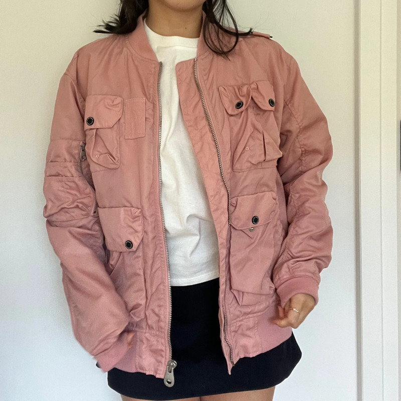 Baby pink bomber / utility jacket 1