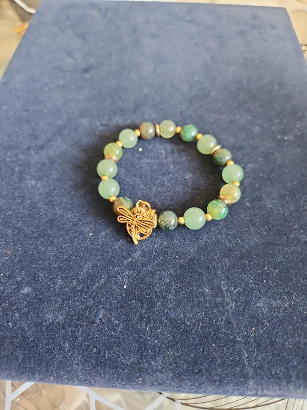 bracelet perles jaspe et aventurine - photo numéro 2