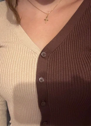 Haut bicolore, marca: Jennyfer, estado: Muy bueno, tamaño: S / 36 / 8, 4,00 €, 4,90 € Protección al comprador incluida