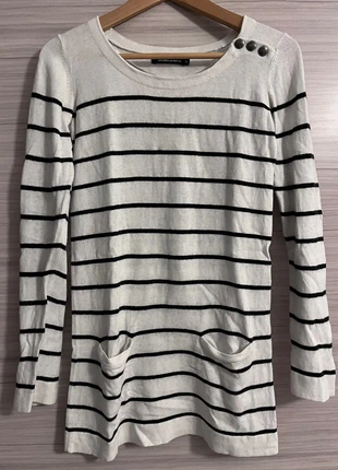 Joli pull rayé noir et blanc en coton et cachemire, taille S, comme neuf, marke: Monoprix Autre Ton, zustand: Sehr gut, größe: S / 36 / 8, 59,00 €, 62,65 € inklusive Vinted-Käuferschutz