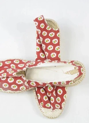 40FS - Espadrilles à fleurs vintage, 39, rouge, marque: Cousu Main, état: Très bon état, taille: 39, 14,99 €, 16,44 € Protection acheteurs (Pro) incluse