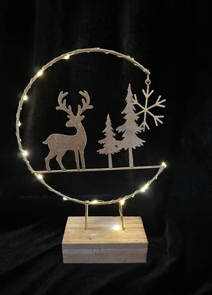 Reindeer scene light up Christmas ornament, brand: Stone the crows, condition: New with tags, £7.50, £8.58 includes Buyer Protection