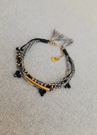 Bracelet multirangs noir en acier inoxydable, brand: ROUGE BONBON, condition: New with tags, €15.00, €16.45 includes Buyer Protection