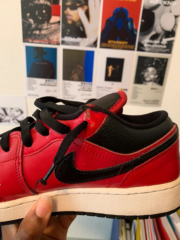 Air jordan 1 low rouge et noir black red Vinted