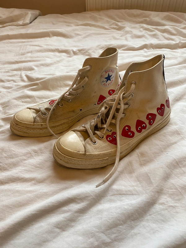 Come Des gar ons red heart high top converse Vinted