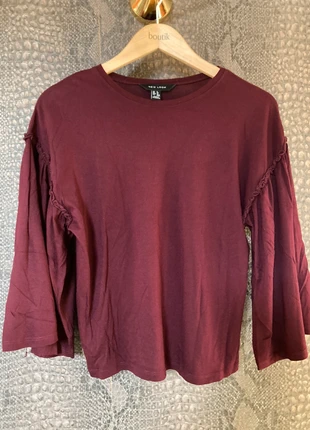 Blouse bordeaux lie de vin à manches larges, marque: New Look, état: Neuf sans étiquette, taille: S / 36 / 8, 2,00 €, 2,80 € Protection acheteurs incluse