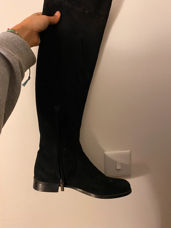 Black suede boots 1