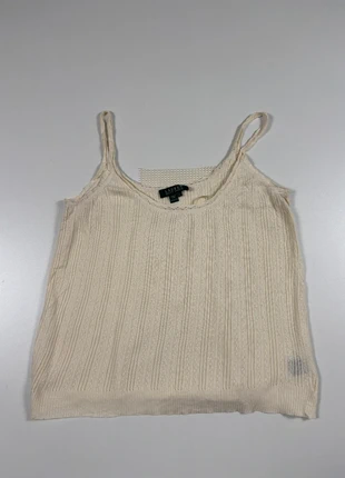 Débardeur côtelé beige – Lauren Ralph Lauren – Taille L, brand: Ralph Lauren, condizioni: Ottime, taglia: L / IT 44 / EU 40, €12.00, €13.30 include la Protezione acquisti Pro